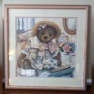 Susan Rios Little Girl Bear Moment Art Print Signed Numbered Framed Mint